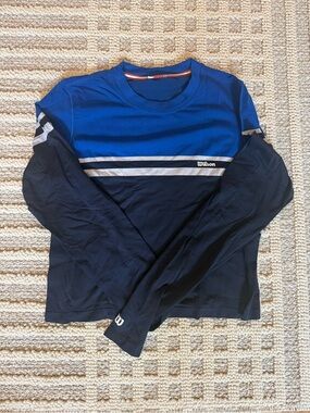 Wilson Royal Blue and Navy Performance Long Sleeve Top
